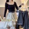 韩系设计感·格子裙 [C254]