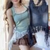 Mint Lace Denim [C024]