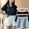 Alo 拼接cotton短裤 [C167]