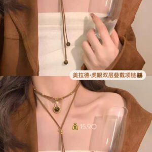 美拉德·双层虎眼项链 [C201]