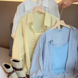 初春文艺·格子衬衫set [C142]