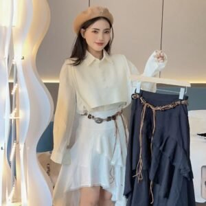 “沙丘迷雾”荷叶半裙 [C235]
