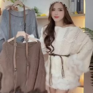 独特镂空·毛茸拼接裙 [G128]