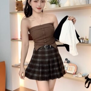 不规则感·排扣抹胸 [G109]