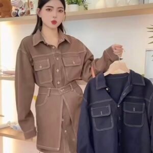 工装飒爽·牛仔套裙【G073】