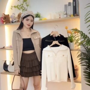 高级金扣·拉链针织衫 [G063]