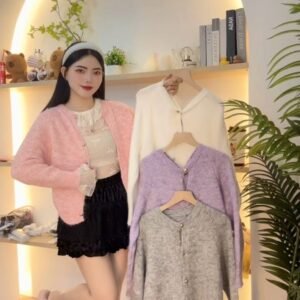 初秋洋气·金扣毛衣 [G019]