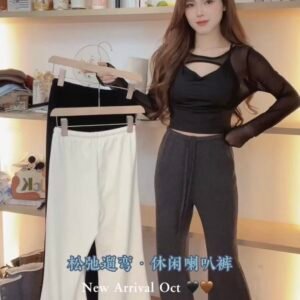 松弛遛弯·休闲喇叭裤 [D250]