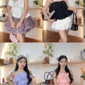 洋气荷叶·收腰上衣【G102】