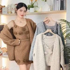 “落日繁花”秋冬三件套 [D124]