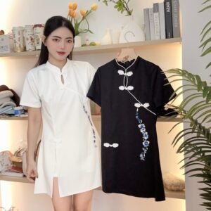 “素影花枝”旗袍套装 [D218]