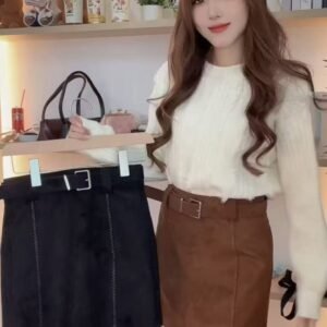 秋季复古·鹿皮绒裤裙 [G148]