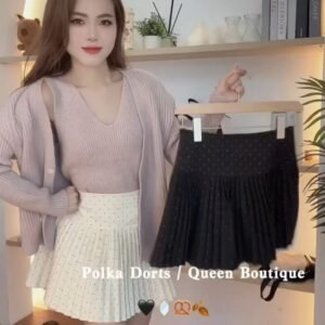 气质波点·百褶裤裙 [G150]