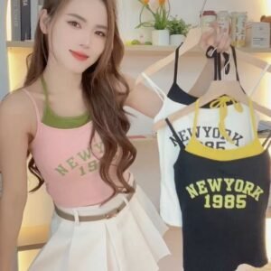 “NEWYORK1985”拼色背心 [D125]