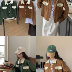 潮酷复古·拼色牛仔外套【G026】