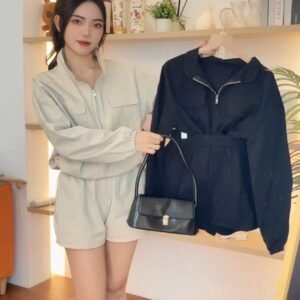 韩系工装风·棉麻套装 [G079]