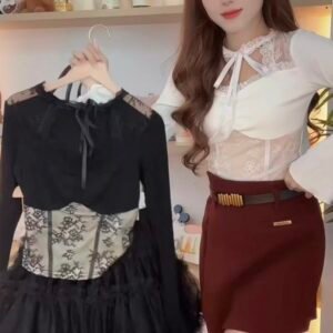 “暗夜蕾丝”性感长袖【G042】