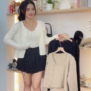 早春麻花·开衫两件套 [G246]