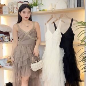 轻奢重工·网纱连衣裙 [D239]