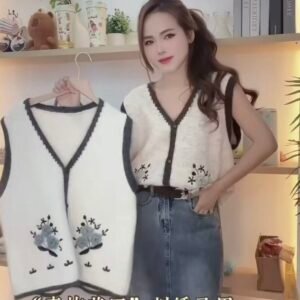 “森屿花田”刺绣马甲 [G054]