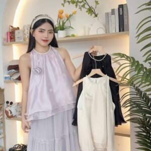 法式初恋·珍珠挂脖衫 [D149]