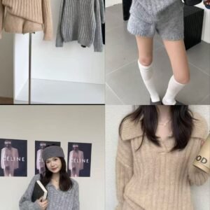 Kumi慵懒风·麻花套装 [D160]