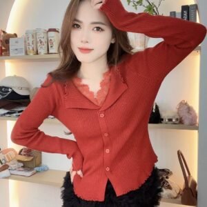 气质韩式·翻领长袖衫 [D050]