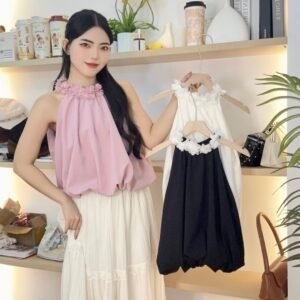 薄雾花辫·挂脖背心 [D084]