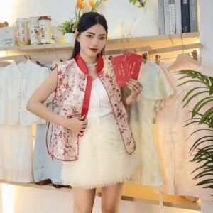 “红梅入梦”提花马甲 [D181]