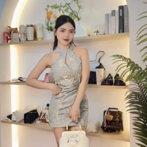 “金丝芳华”中式旗袍 [G218]