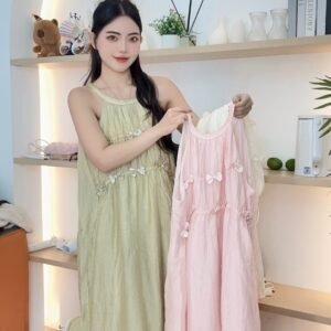 初恋蝴蝶结🎀宽松连身裙  [G098]