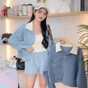 法蓝日记·牛仔拼色套装 [D120]