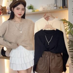 日单圆领·链条长袖衫【G185】