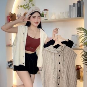 松弛麻花·连帽马甲 [G062]