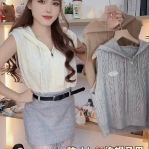 韩chic·连帽马甲[G056]