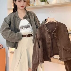 复古机车感·牛仔外套[G028]