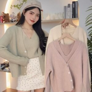 初秋针织·开衫两件套 [G037]