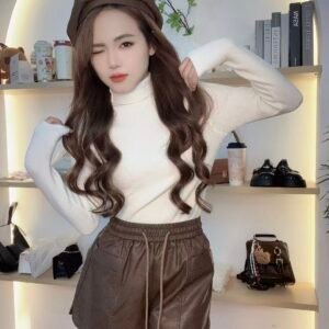 亮丝堆堆领·打底衫[G186]