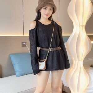 早秋慵懒·露肩长袖衫[C310]