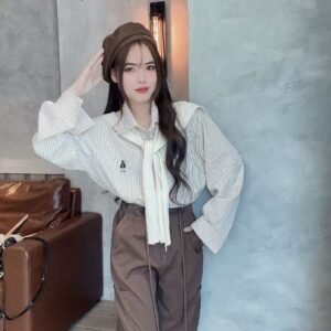 刺绣小熊🐻披肩衬衫[A427]