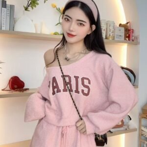 PARIS邂逅·毛针织套装[D277]