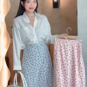 春日田野·碎花半长裙[A799]