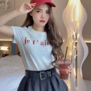 “jet‘aime”crop tee[C147]