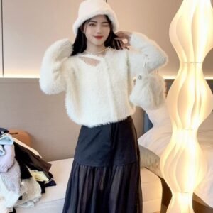 秋冬时髦感·拼接裙[C475]