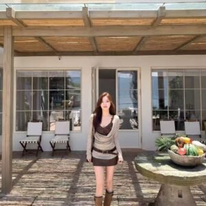 秋日冰咖·垂领长袖衫[C462]