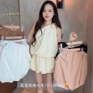 奶呼系带·斜肩衫 [A305]