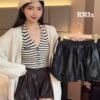 Athletic @皮革花苞裙 [C434]